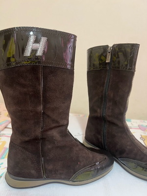 Hogan children's boots used size 30 brown suede