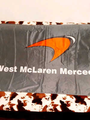 West McLaren Mercedes flag collectible like new