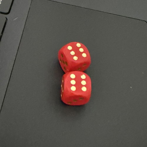 Plastic red dice new