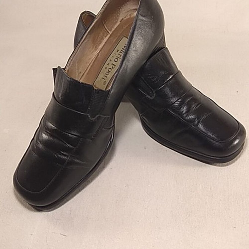 Mario Ponti leather shoes used, black size 39