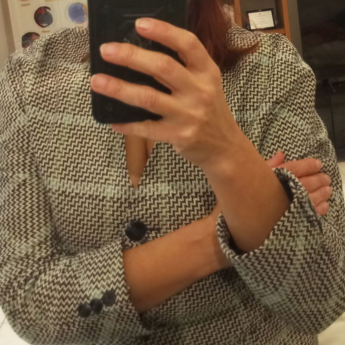 Paul Costelloe silk jacket 100% like new, gray multicolor
