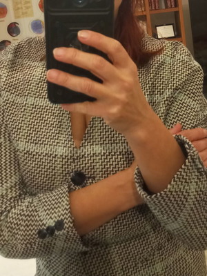 Σακάκι Paul Costelloe 100% μετάξι σαν καινούργιο, γκρι πολύχρωμο