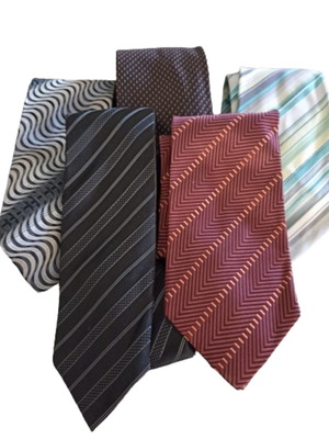 Silk branded ties used, pack of 5 plus 1 gift