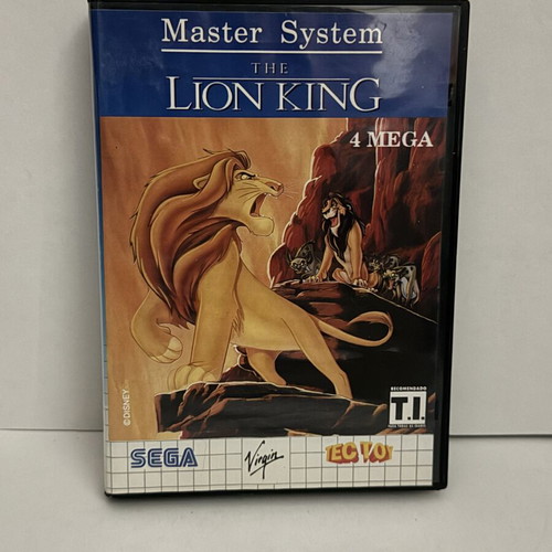 The Lion King Sega Master System game used, TecToy Brazilian edition