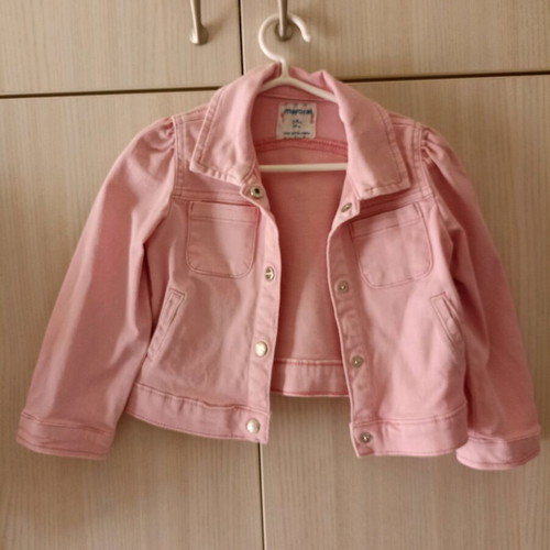 Pink children's denim jacket