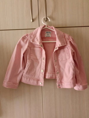 Pink children's denim jacket