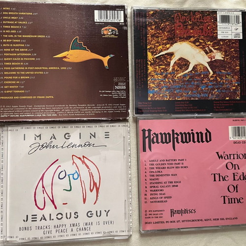 Pack of 6 CDs like new with Zappa, Police, John Lennon, Leonard Cohen