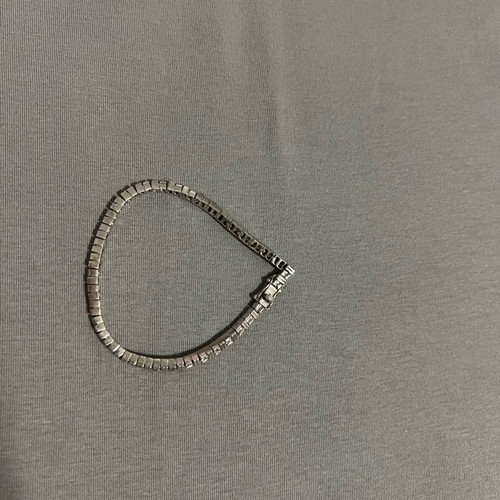 Silver 925 Riviera bracelet with stones used, needs minor repair