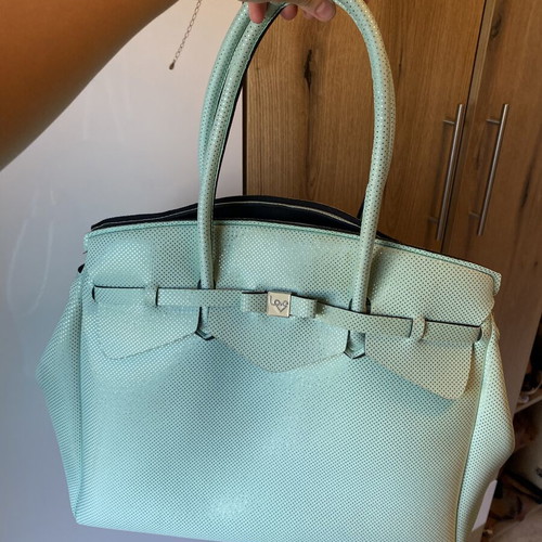 Love Turquoise Large Tote Bag like new