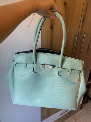 Love Turquoise Large Tote Bag like new
