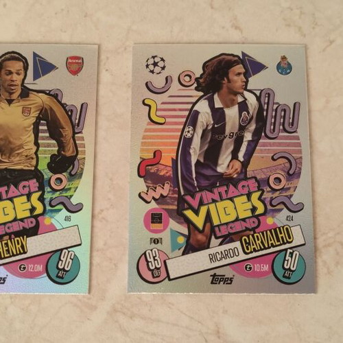 Match Attax 2025 Vintage Vibes Legend cards like new, set of 5
