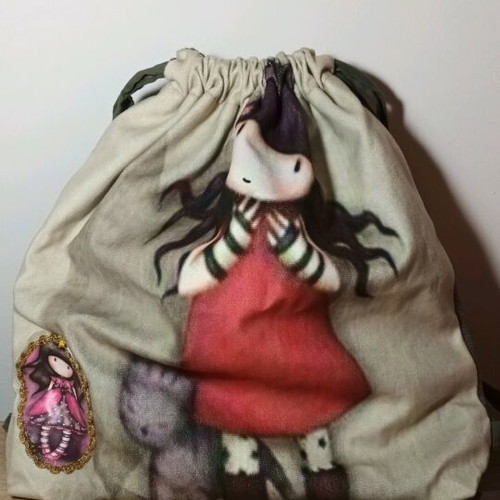 Sandoro handmade backpack bag used, multicolored