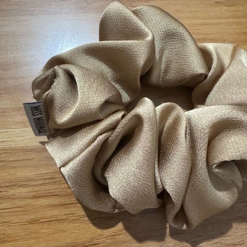 Scrunchie satin in gold color new