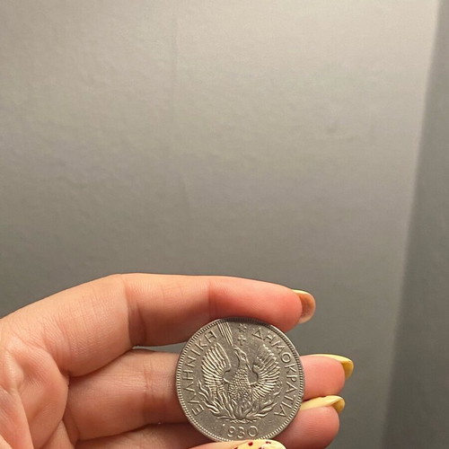 5 Drachma Coin 1930 Brussels like new