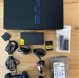 PlayStation 2 fat free mcboot edition 1tb HDD plug and play.