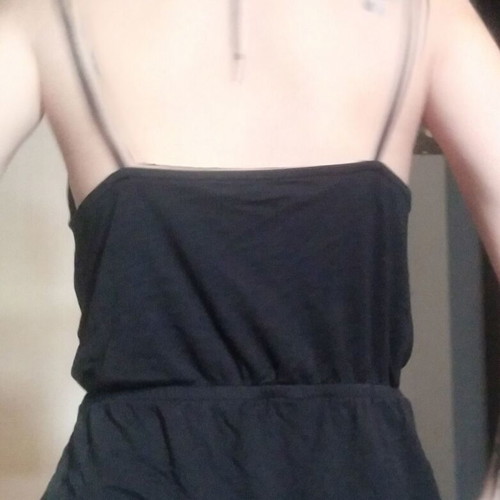 Black top with straps like new, size No S/M