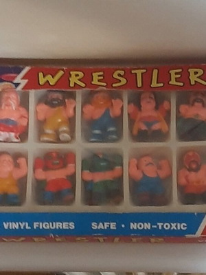 Set of 12 vintage wrestling figures 1980s-90s, vinyl