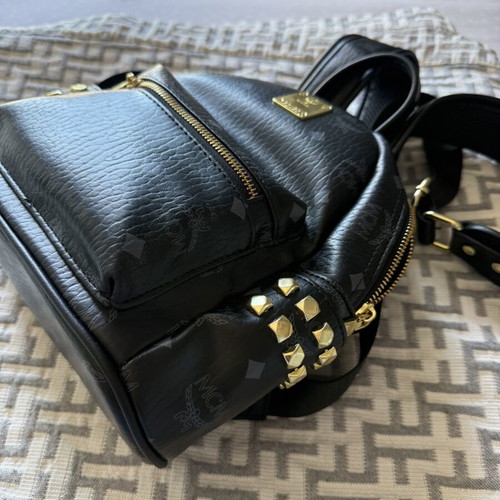 MCM black backpack used, small size