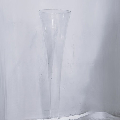 Large Glass Floor Vase "Trumpet" like new, 1.20m height