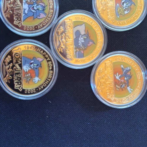 Tom & Jerry 80 Years Commemorative Gold-Plated Coins New