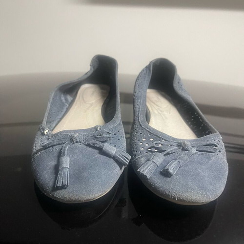Women’s ballet flats like new, size 41, blue suede