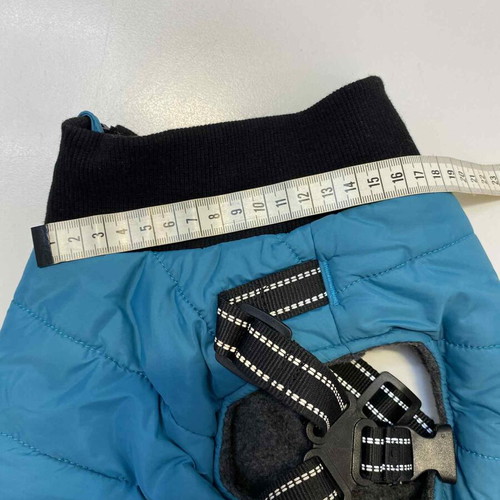 Trixie Pontis dog jacket like new, padded aqua polyester