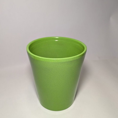 Ceramic flowerpot green new 13.5x15cm