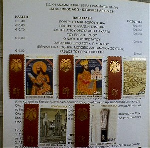 Σπάνια Σειρά γραμματοσήμων ΑΓΙΟΝ ΟΡΟΣ I 2008 (ΑΚΥΚΛΟΦΟΡΗΤΑ & ΑΣΦΡΑΓΙΣΤΑ)