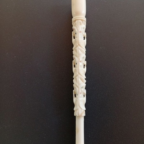 Carved Smoking Pipe from Bone 19th Century like new