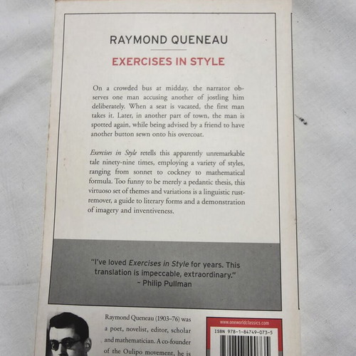 Exercises in Style by Raymond Queneau, like new, English translation
