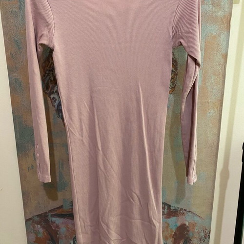 Rib stretch dress dusty pink new, size S