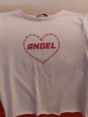 Bershka t-shirt used, pink, size L