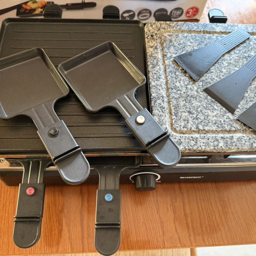 SilverCrest Raclette Grill for 8 people with stone and grill plate 1300W