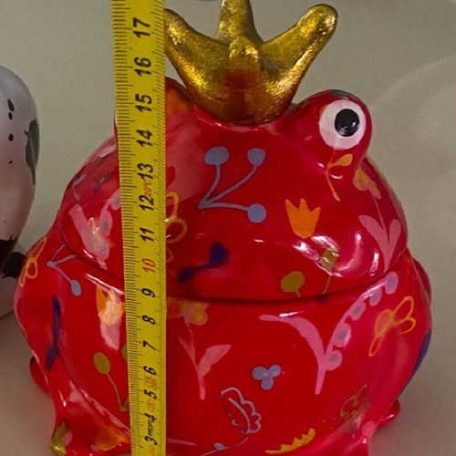 Decorative frog biscuit jar new