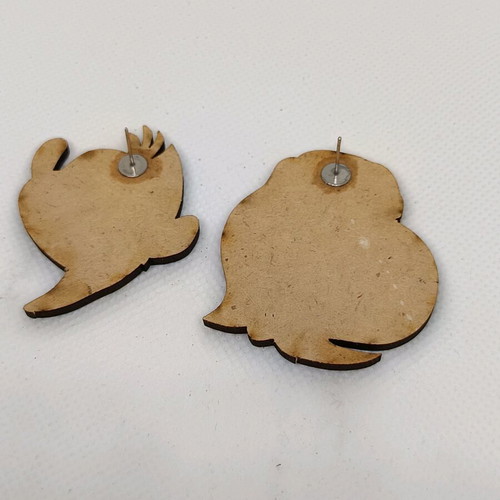Ariel and Bubble Earrings new, wooden multicolor