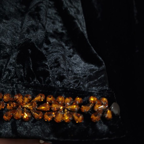 Velvet midaxi dress new with glass rhinestones size M to L
