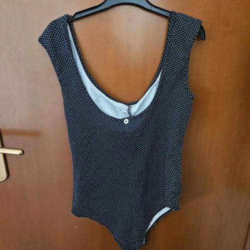 Attrattivo pin-up vintage polka dot bodysuit like new, black and white, size L