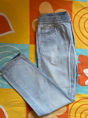 H&M Jeans with Elastic and Drawstring used, Size M, Blue
