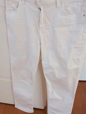 Crop denim pants used, white, size L 40