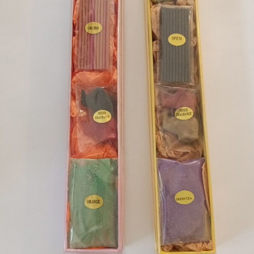 Aromatic sticks like new, two gift boxes with different scents
