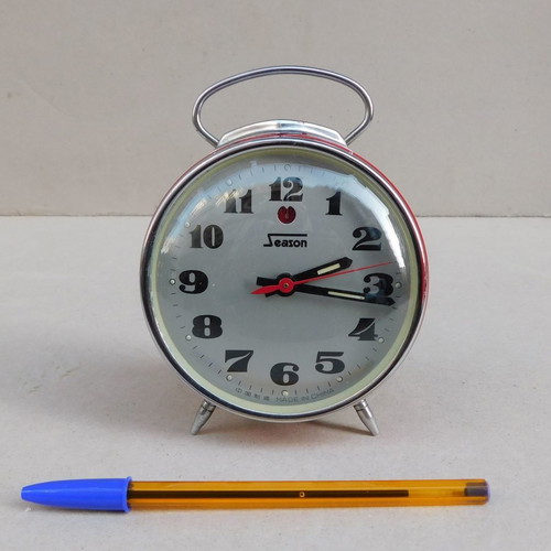 Metal wind-up vintage alarm clock