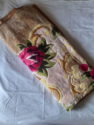 Double blanket used, warm and heavy for double bed