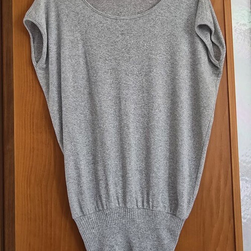 Caramella grey silver blouse S/M
