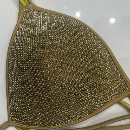 Women's swimsuit used, gold, triangle with push up, size L