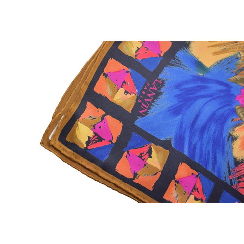 Lanvin Paris Vintage Silk Floral Square Scarf like new