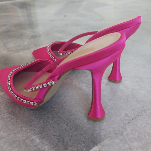 Fuchsia satin pumps new, size 38