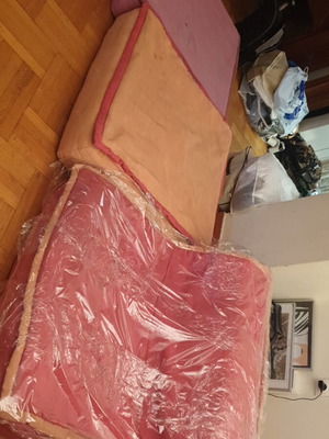 Maison Colonial lounge sofa used, three cushions 93×93×25 cm each