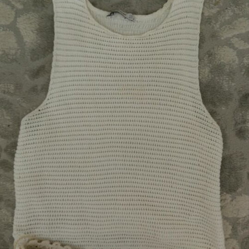 Stradivarius pants and top like new, white and beige