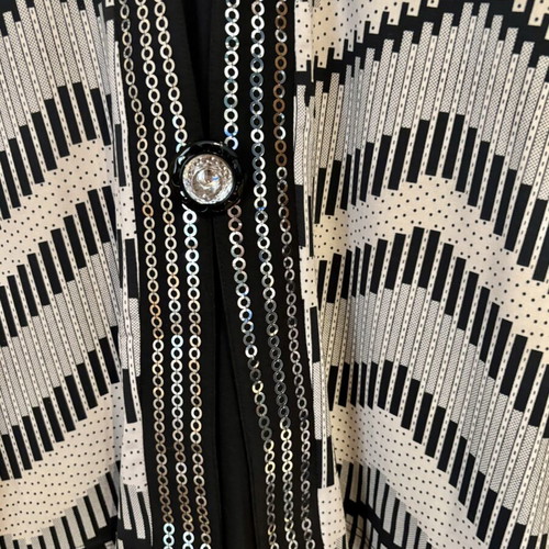 Vintage Conos geometric blouse with sequins like new, size XL