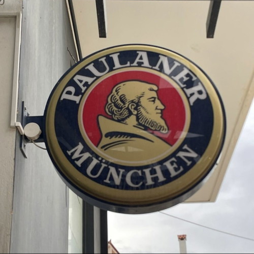 Paulaner München double-sided illuminated sign